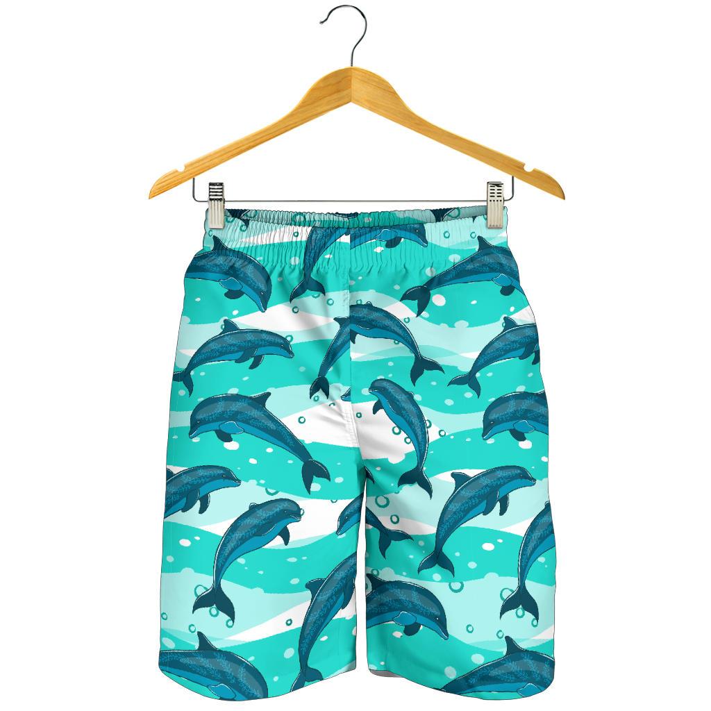 Dolphin Design Print Pattern Mens Shorts-JTAMIGO.COM