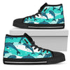 Dolphin Design Print Pattern Women High Top Shoes