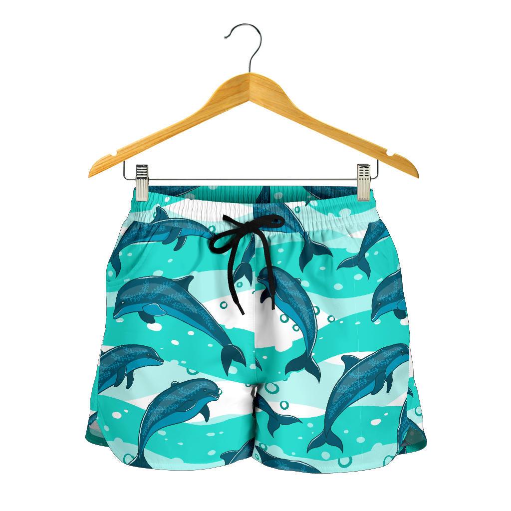 Dolphin Design Print Pattern Women Shorts-JTAMIGO.COM