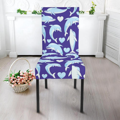 Dolphin Smile Print Pattern Dinning Chair Slipper-JTAMIGO.COM