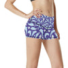 Dolphin Smile Print Pattern High Waisted Spandex Shorts-JTAMIGO.COM