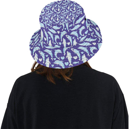 Dolphin Smile Print Pattern Unisex Bucket Hat