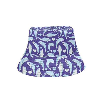 Dolphin Smile Print Pattern Unisex Bucket Hat