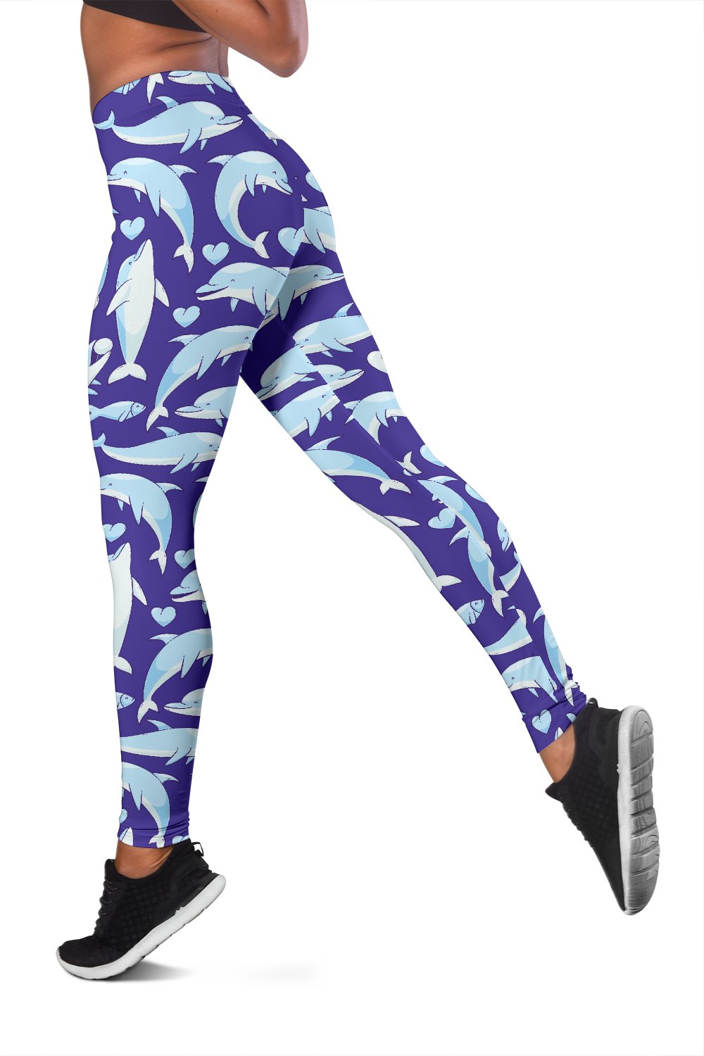 Dolphin Smile Print Pattern Women Leggings