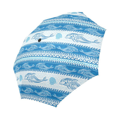 Dolphin Tribal Print Pattern Automatic Foldable Umbrella