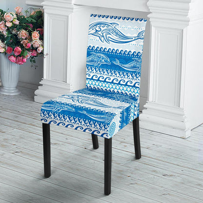 Dolphin Tribal Print Pattern Dinning Chair Slipper-JTAMIGO.COM