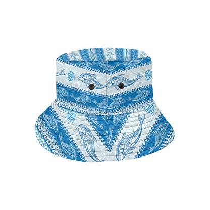 Dolphin Tribal Print Pattern Unisex Bucket Hat