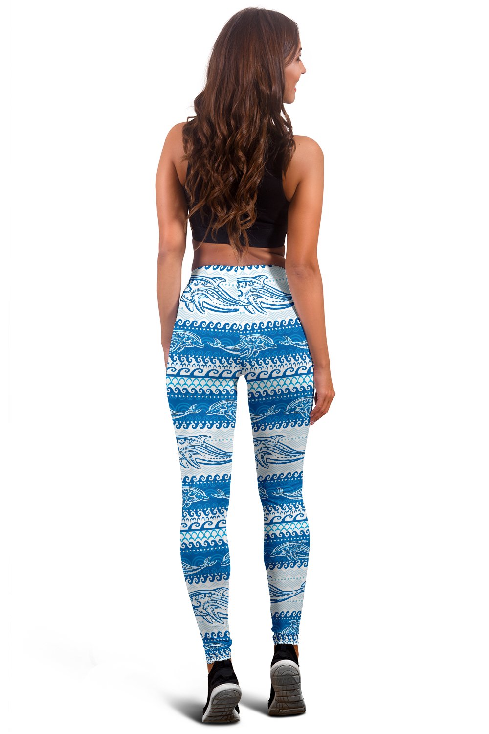 Dolphin Tribal Print Pattern Women Leggings