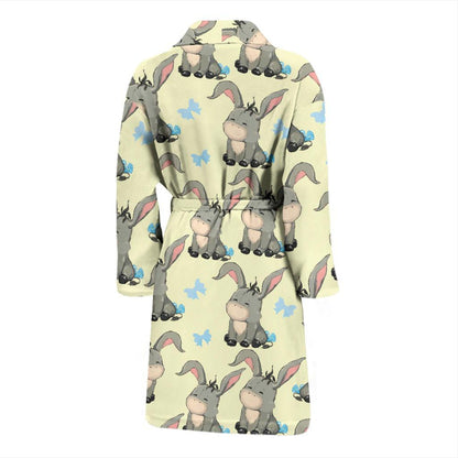Donkey Baby Pattern Print Design 02 Men Bathrobe-JORJUNE.COM