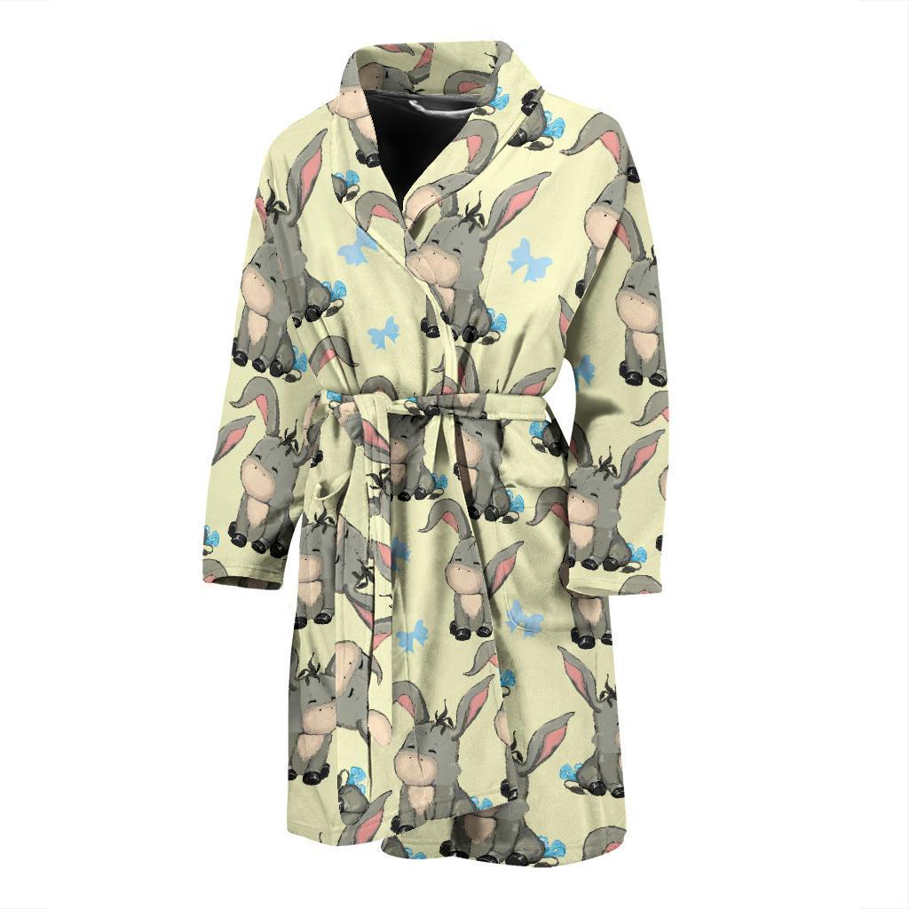 Donkey Baby Pattern Print Design 02 Men Bathrobe-JORJUNE.COM