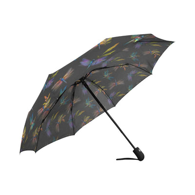 Dragonfly Colorful Realistic Print Automatic Foldable Umbrella
