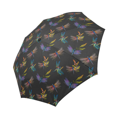 Dragonfly Colorful Realistic Print Automatic Foldable Umbrella