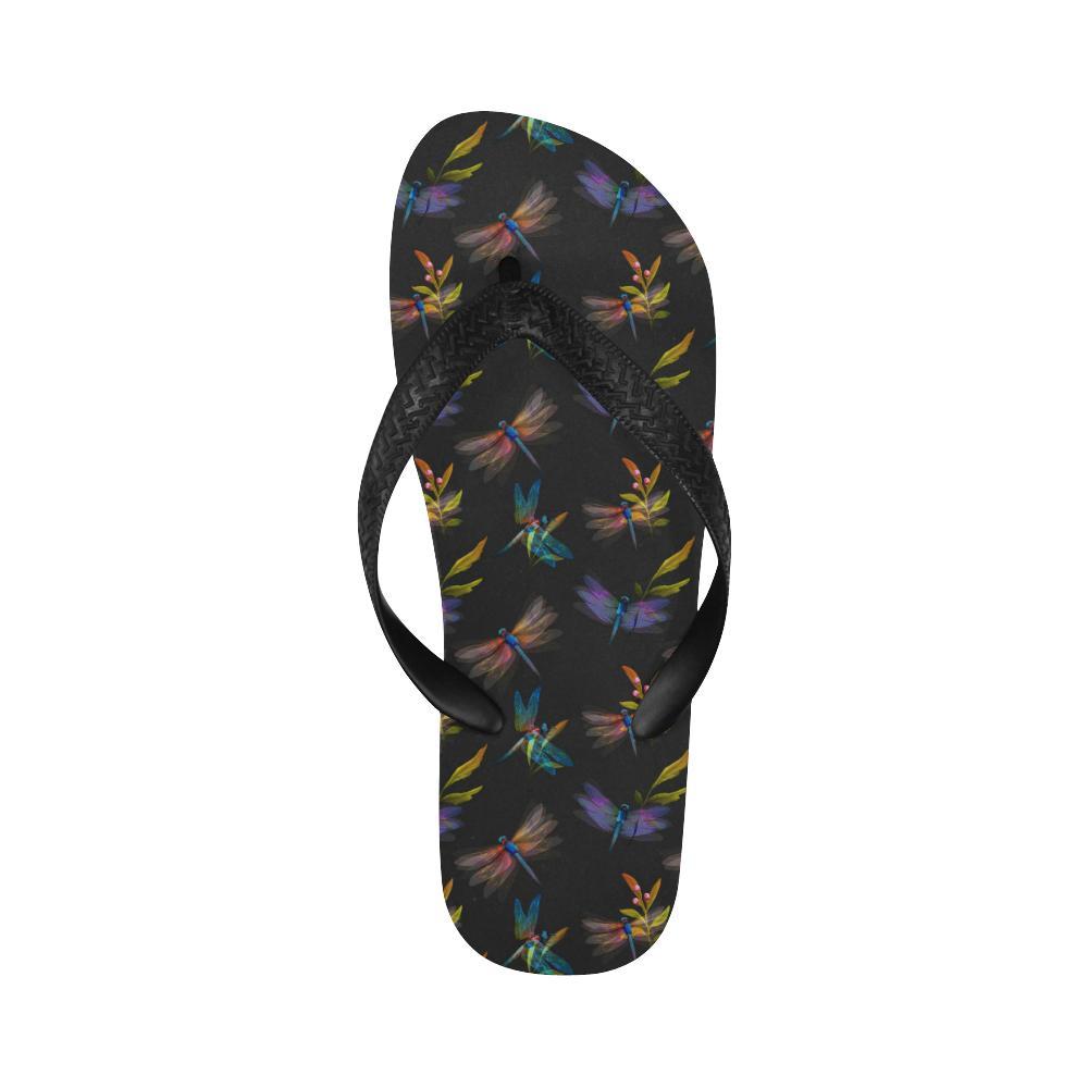 Dragonfly Colorful Realistic Print Flip Flops-JTAMIGO.COM