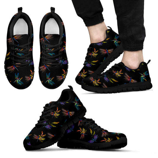 Dragonfly Colorful Realistic Print Men Sneakers Shoes