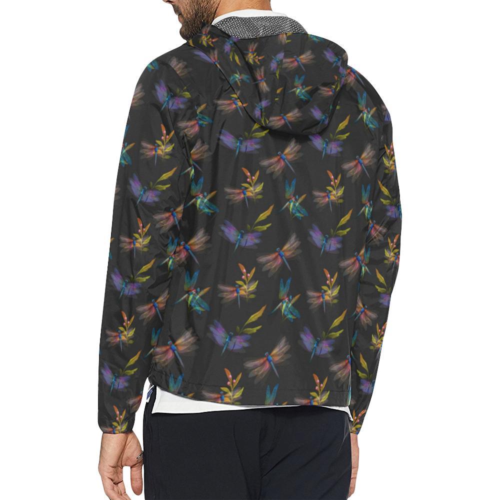 Dragonfly Colorful Realistic Print Men Windbreaker Jacket-JTAMIGO.COM