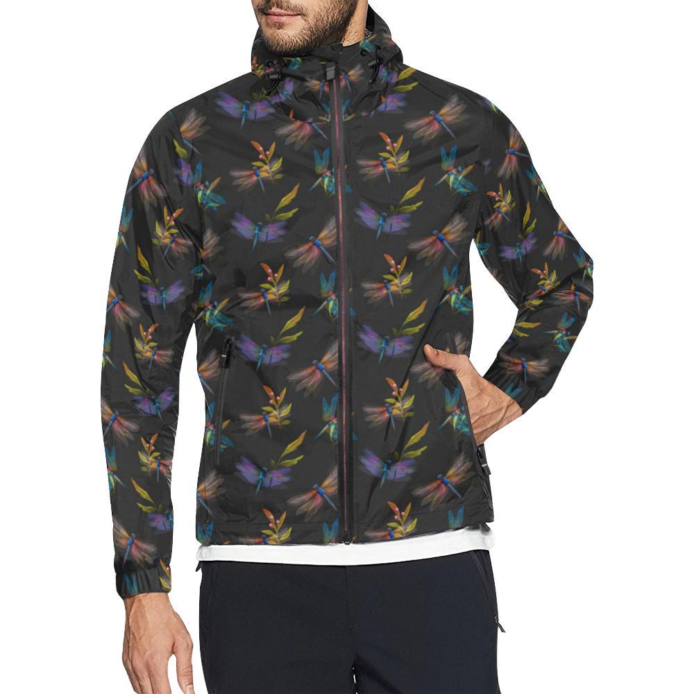 Dragonfly Colorful Realistic Print Men Windbreaker Jacket-JTAMIGO.COM