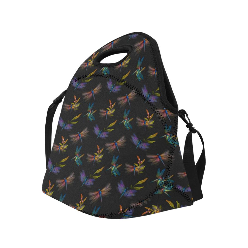 Dragonfly Colorful Realistic Print Neoprene Lunch Bag (Model 1669)(Large)-JTAMIGO.COM