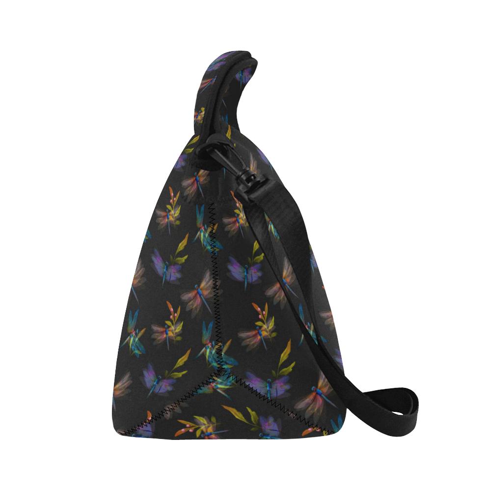 Dragonfly Colorful Realistic Print Neoprene Lunch Bag (Model 1669)(Large)-JTAMIGO.COM