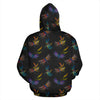 Dragonfly Colorful Realistic Print Pullover Hoodie