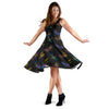Dragonfly Colorful Realistic Print Sleeveless Dress