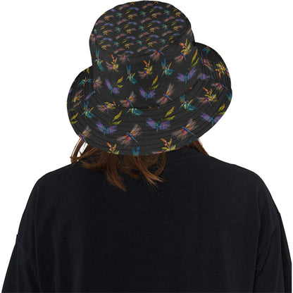 Dragonfly Colorful Realistic Print Unisex Bucket Hat