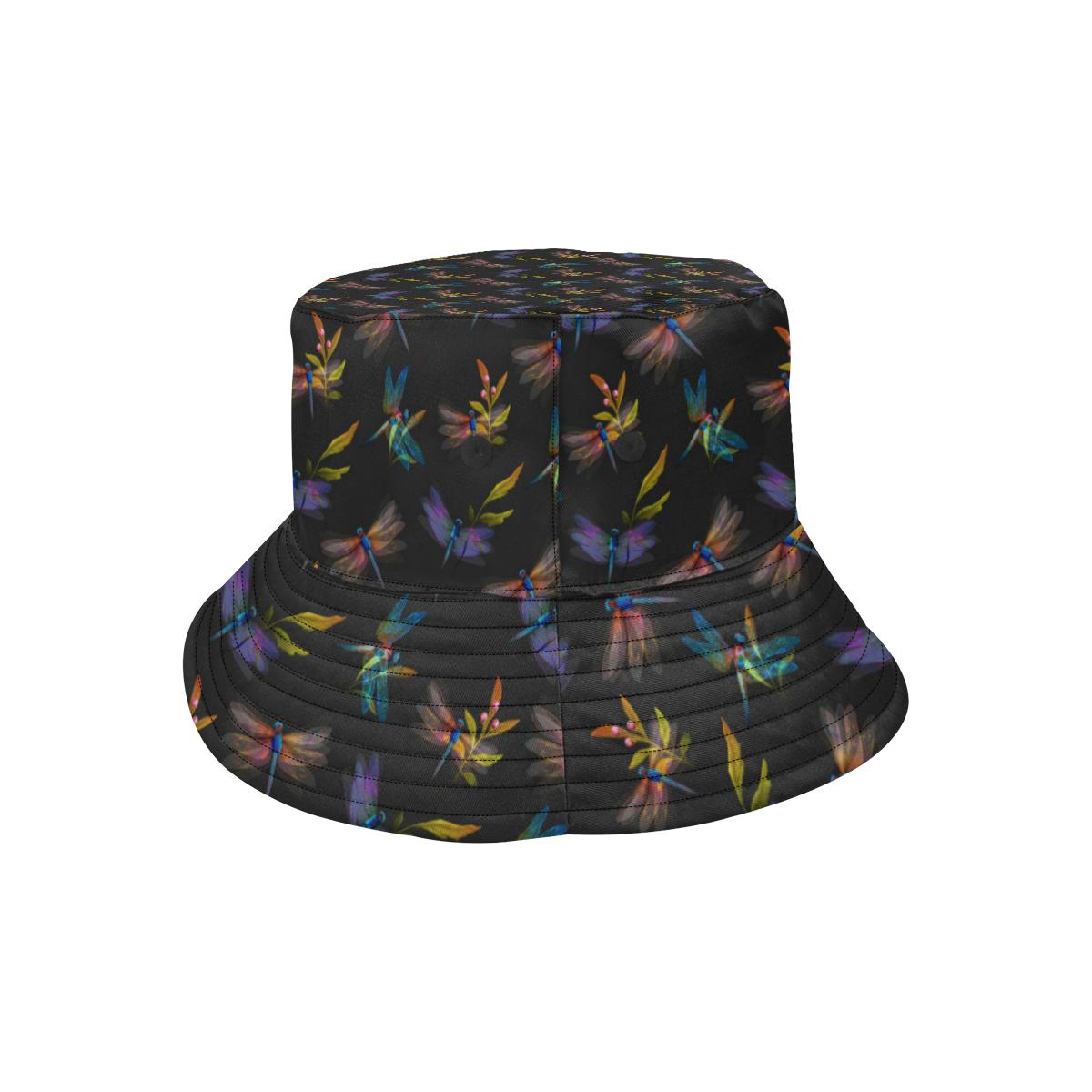 Dragonfly Colorful Realistic Print Unisex Bucket Hat