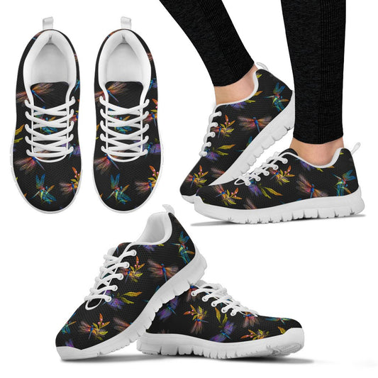 Dragonfly Colorful Realistic Print Women Sneakers Shoes