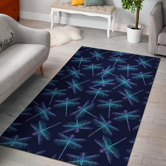 Dragonfly Hand Drawn Style Print Area Rugs-JTAMIGO.COM
