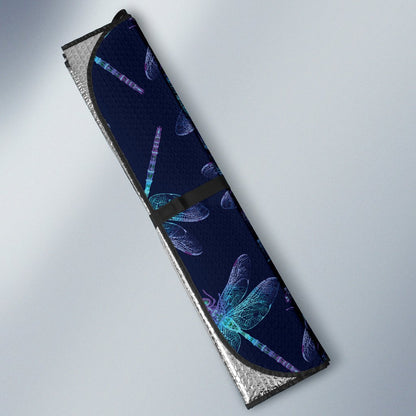 Dragonfly Hand Drawn Style Print Car Sun Shade For Windshield