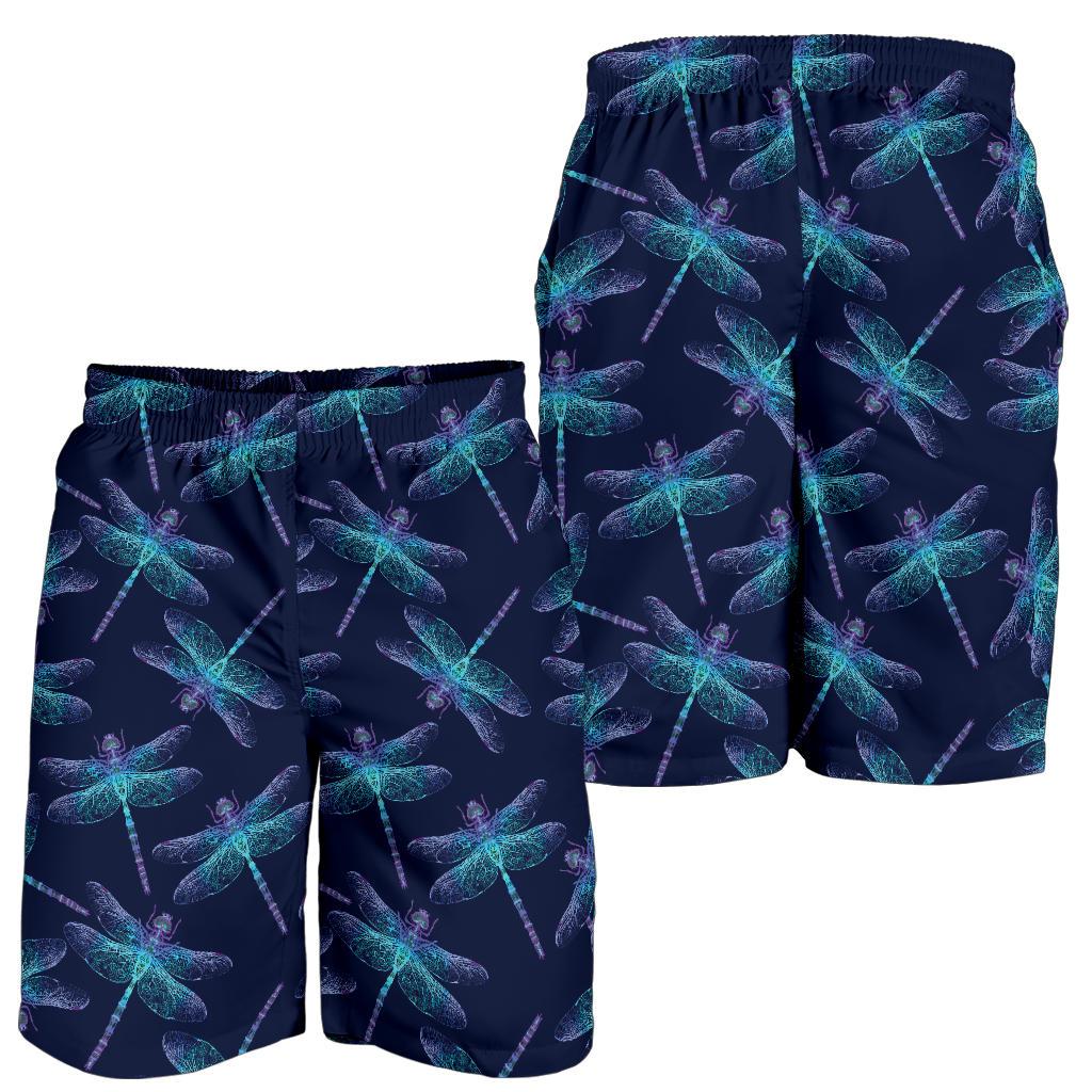 Dragonfly Hand Drawn Style Print Mens Shorts-JTAMIGO.COM