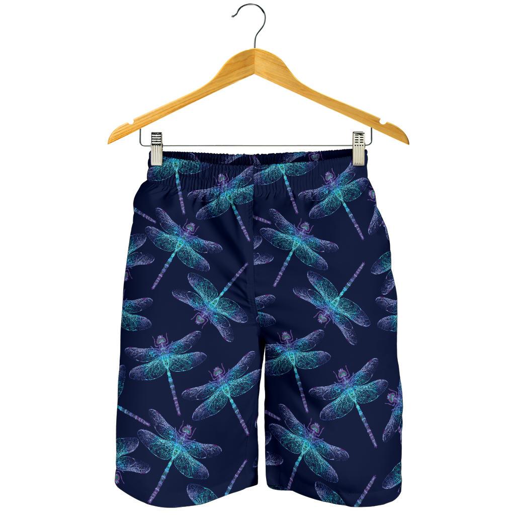 Dragonfly Hand Drawn Style Print Mens Shorts-JTAMIGO.COM