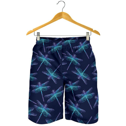Dragonfly Hand Drawn Style Print Mens Shorts-JTAMIGO.COM