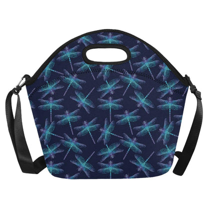Dragonfly Hand Drawn Style Print Neoprene Lunch Bag (Model 1669)(Large)-JTAMIGO.COM