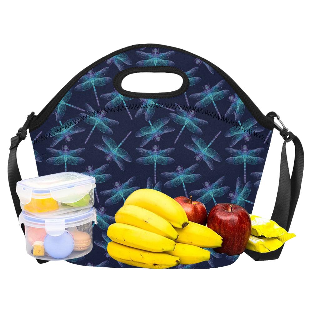 Dragonfly Hand Drawn Style Print Neoprene Lunch Bag (Model 1669)(Large)-JTAMIGO.COM