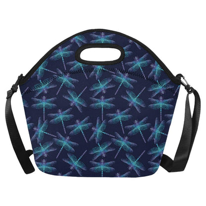 Dragonfly Hand Drawn Style Print Neoprene Lunch Bag (Model 1669)(Large)-JTAMIGO.COM