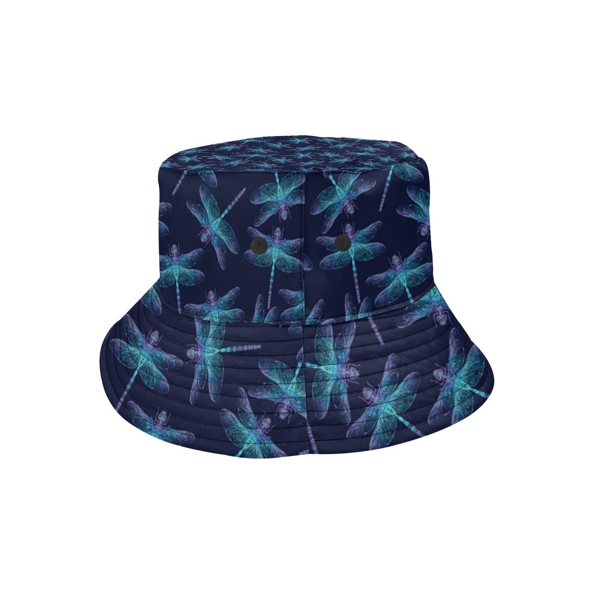 Dragonfly Hand Drawn Style Print Unisex Bucket Hat
