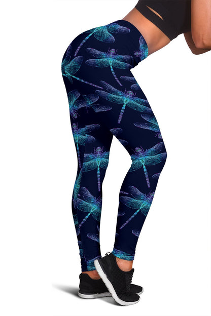 Dragonfly Hand Drawn Style Print Women Leggings