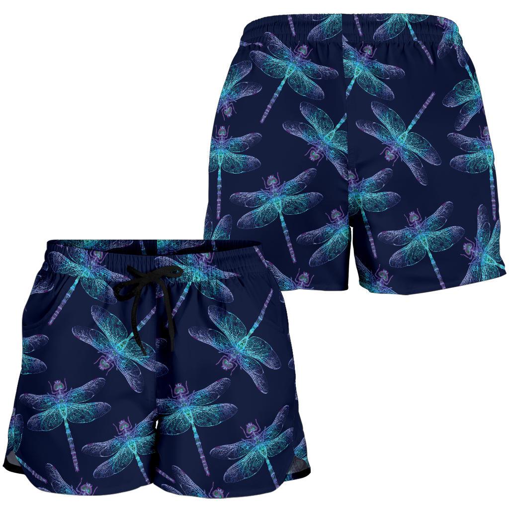 Dragonfly Hand Drawn Style Print Women Shorts-JTAMIGO.COM