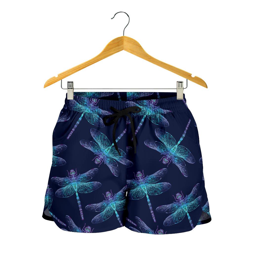 Dragonfly Hand Drawn Style Print Women Shorts-JTAMIGO.COM