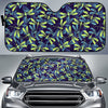 Dragonfly Lime Blue Print Pattern Car Sun Shade For Windshield