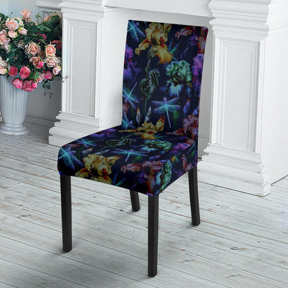 Dragonfly With Floral Print Pattern Dinning Chair Slipper-JTAMIGO.COM