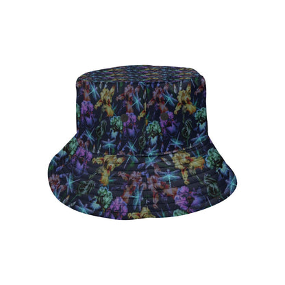 Dragonfly With Floral Print Pattern Unisex Bucket Hat