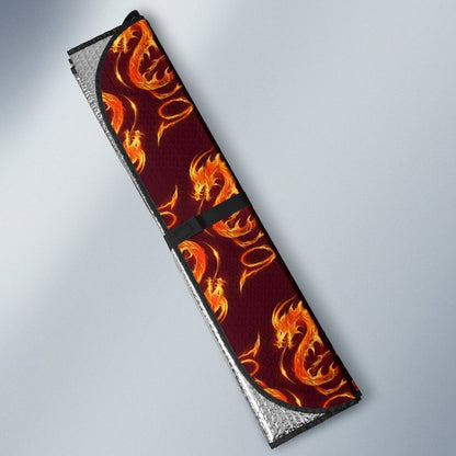 Dragons Fire Design Car Sun Shade For Windshield