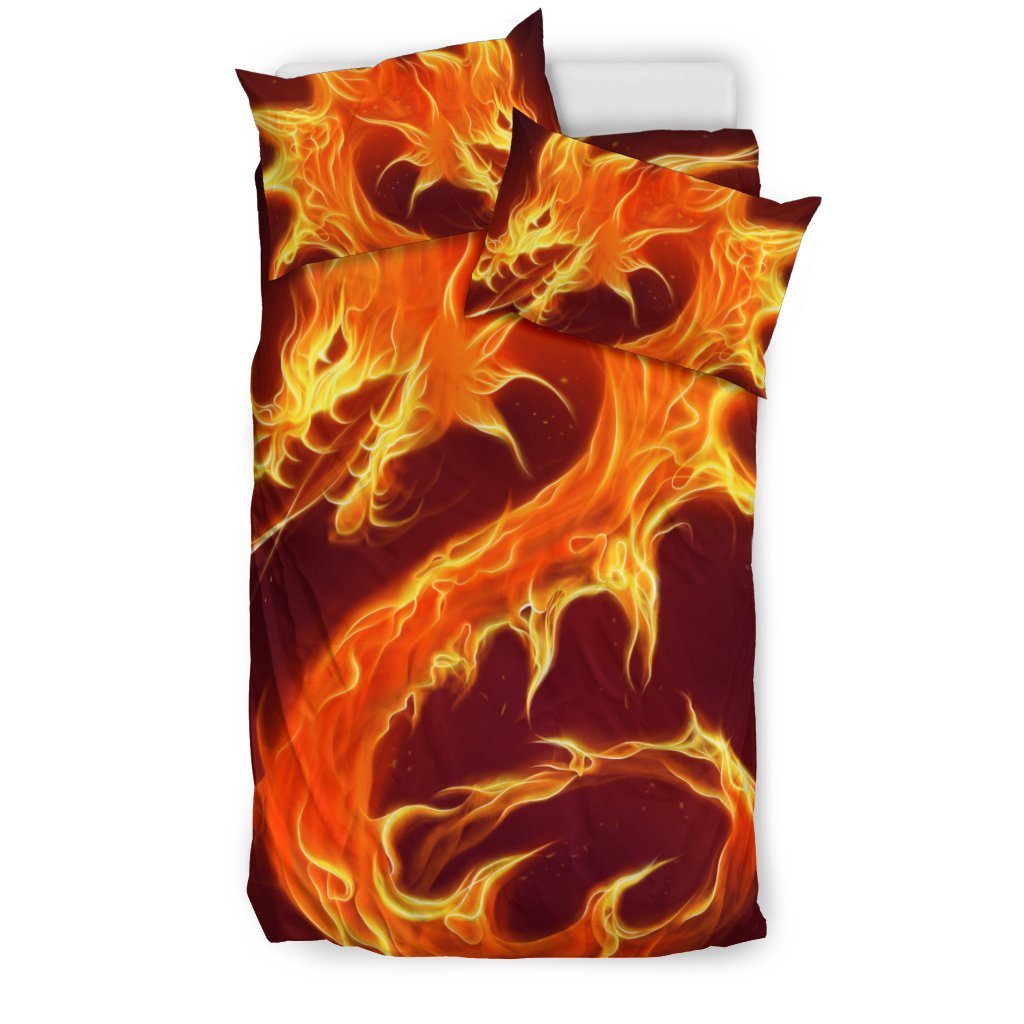 Dragons Fire Design Duvet Cover Bedding Set