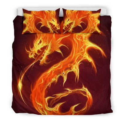 Dragons Fire Design Duvet Cover Bedding Set