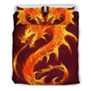 Dragons Fire Design Duvet Cover Bedding Set