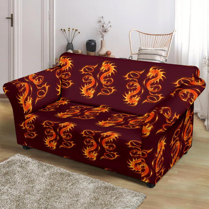 Dragons Fire Design Loveseat Slipcover-JTAMIGO.COM