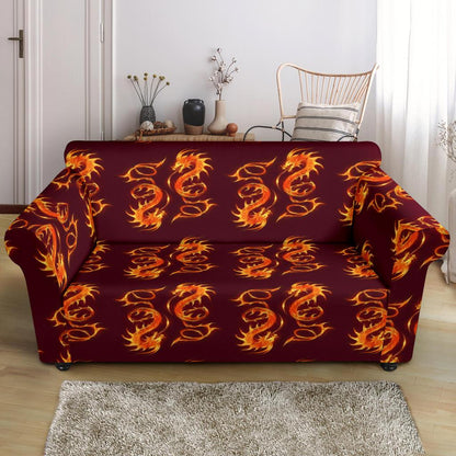 Dragons Fire Design Loveseat Slipcover-JTAMIGO.COM