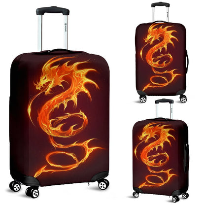 Dragons Fire Design Luggage Cover Protector