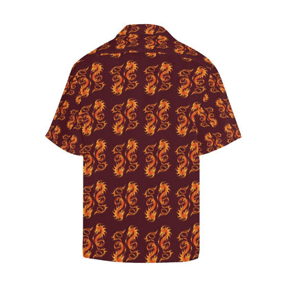 Dragons Fire Design Men Aloha Hawaiian Shirt